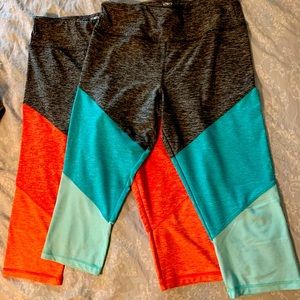 2 for 1 Capri length althleisure pants in fun colors!